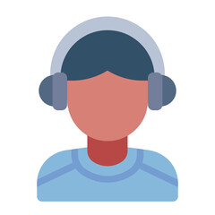 listening music flat icon used in sport activity