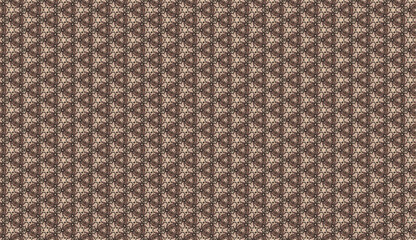 Fototapeta premium Seamless Geometric Octagon Pattern Vector Background in Beige and Black