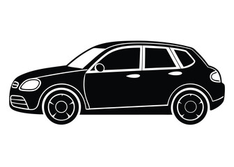 car silhouette vector art icon