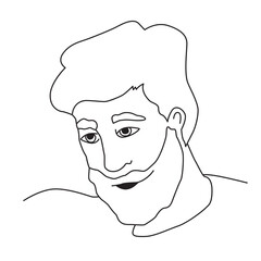 Expressive Portraits – Diverse Ethnic Avatars in Comic Sketch Clean Line Art, Black and White Vector