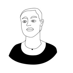 Expressive People Portraits – Hand Drawn Diverse Avatars in Ligne Claire Black and White Vector Illustration