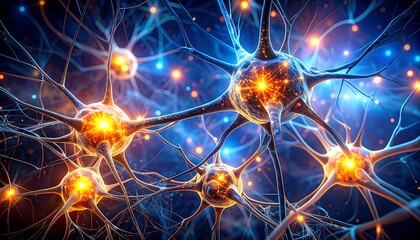 Neurons in a glowing network