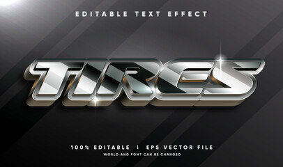 tires 3d vector text effect with modern style © Mean Design