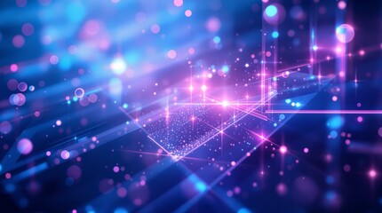 Obraz premium Abstract clean-tech glass layers with volumetric light and glowing reflections