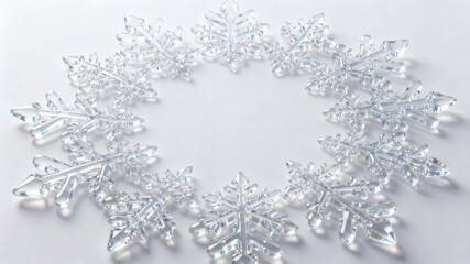 Ethereal geometric Crystal Frame with Silky White Waves background wallpaper