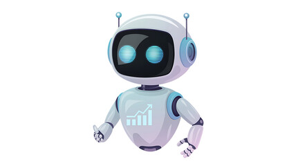 Intelligent business assistant robot predicts financial growth with smart technology solutions