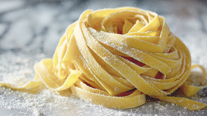 italian pasta tagliatelle