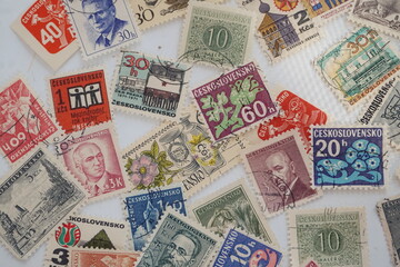 Vintage Czechoslavakian Stamps