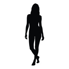 Fototapeta premium A striking image of a woman in motion a dark silhouette