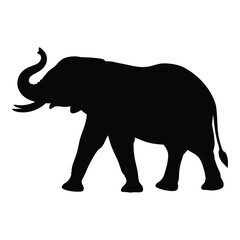 Majestic african elephant stands powerfully in a dark striking silhouette