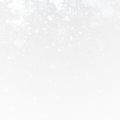 Winter background with frost, ice elements, and shimmering snowfall.