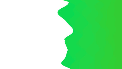 Vibrant green gradient with a soft, wavy edge against a clean white background, ideal for modern design, web projects, or nature-themed concepts.