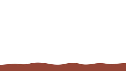 Minimalist graphic background featuring a flowing, earthy brown wavy bottom border against a clean white canvas. Ideal for branding, web design, or presentations.