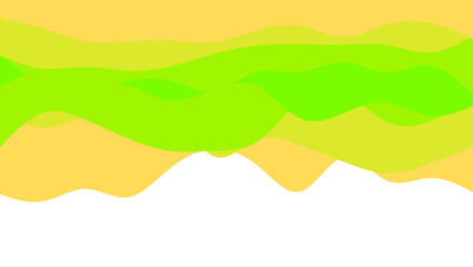 Vibrant abstract wavy background featuring flowing green and yellow organic shapes on white. Ideal for modern design, nature themes, or fresh branding.