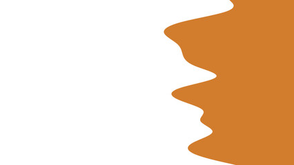 Abstract brown wavy border on a clean white background, creating an organic, fluid shape. Ideal for graphic design, presentations, or website backgrounds.