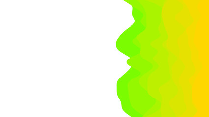 Vibrant green and yellow wavy abstract background with ample white space for text, ideal for presentations, digital marketing, or modern designs.