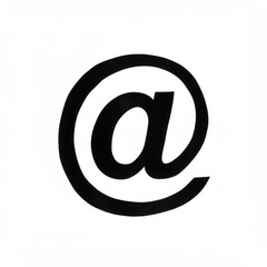 Black at symbol on white background  