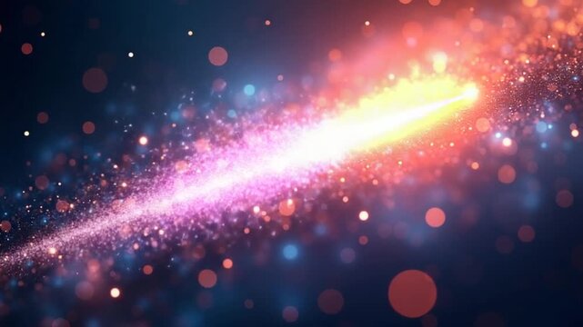 Glowing particles and milky way galaxy,explosive sparks,3d rendering.