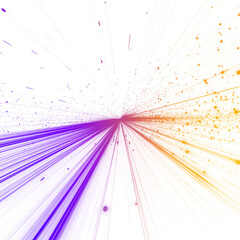 Dynamic traffic with glowing lines and vibrant light trails.