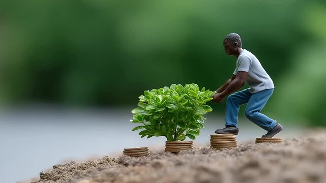 Young entrepreneur reinvesting profits into a side hustle for growth
