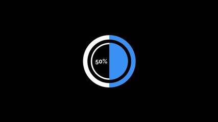 Animated Pie Chart Motion Graphic 50percent
