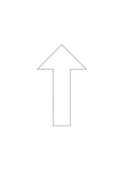 Fototapeta premium Illustration of a simple upward pointing arrow with a triangular head and rectangular shaft shape