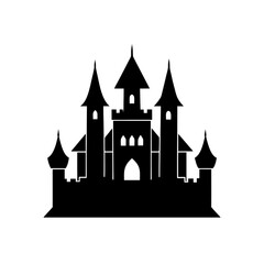 Obraz premium Silhouette of a spooky castle
