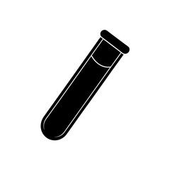 Fototapeta premium Black test tube with liquid in