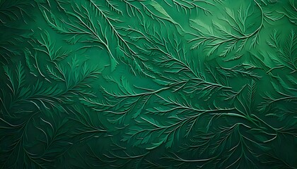 Deep Emerald and Jade Green Textured Background with Organic Branching Patterns