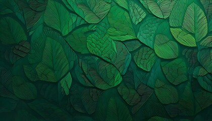 Vibrant Evergreen Leaves Background with Deep Green Tones, Textured and Layered for a Natural Aesthetic