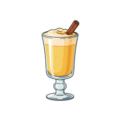 Eggnog – Classic Holiday Drink Vector Illustration