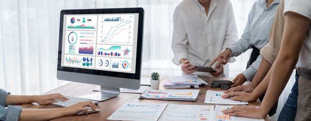 Business data dashboard provide brisk business intelligence analytic for marketing strategy planning
