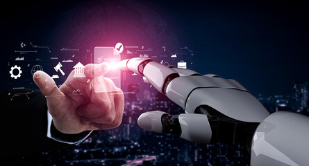 Using AI for regulatory compliance and business legal agreement analysis. An AI concept for meeting...