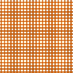 Abstract fall seamless pattern of gingham, a pattern of small grids in orange