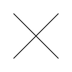 Black cross symbol. Black cross mark icon.
