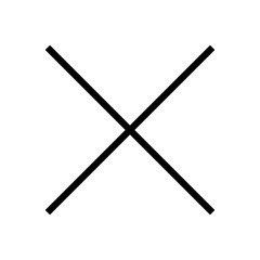 Black cross symbol. Black cross mark icon.