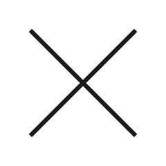 Black Cross Symbol. Black Cross Mark Icon.