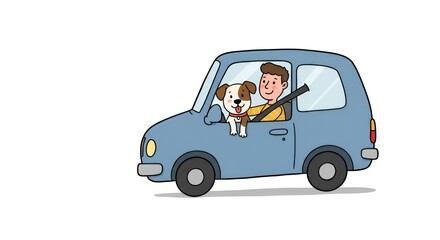 Fototapeta premium family in car