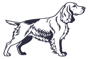 Cocker Spaniel Dog Silhouette – Vector PNG, Transparent Background