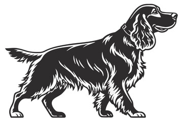 Cocker Spaniel Dog Silhouette – Vector PNG, Transparent Background