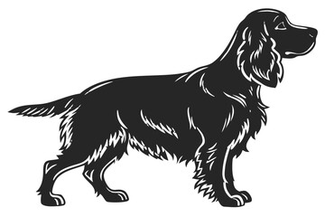 Cocker Spaniel Dog Silhouette – Vector PNG, Transparent Background