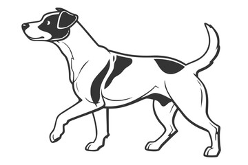 Jack Russell Terrier Dog Silhouette – Vector PNG, Transparent Background
