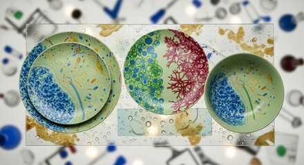 Microscopic Organism Ceramic Dining Set