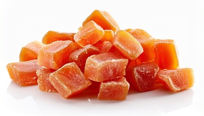 Isolated Candied Papaya Dices