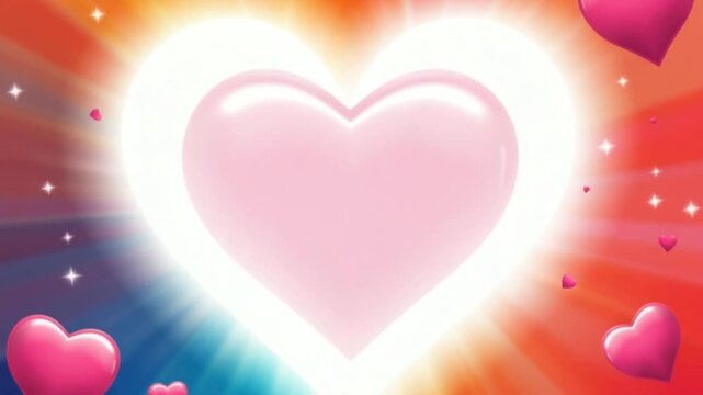 A colorful, abstract animated frame with heart-shaped elements in the corners. A modern background for titles and social media posts. Perfect for movie intros, presentations, and content.