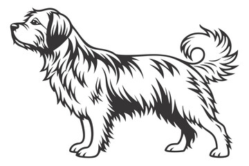 Maltese Dog Silhouette – Vector PNG, Transparent Background