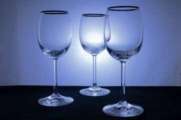 empty wine glasses