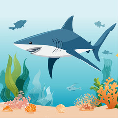 Obraz premium Hintergrund Hai