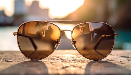 Sunglasses at sunset
