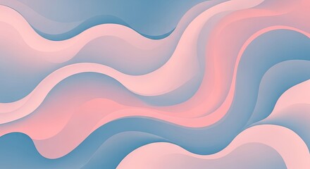 Abstract Pastel Waves Serene Gradient Background with Flowing Shapes.